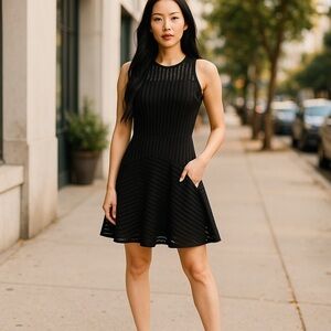 Sass & Bide Black Sheer Sleeveless Dress Size 4